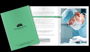 Verso da capa de folder para escritorio de advocacia especializado em direito médico