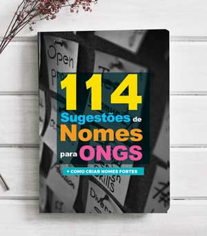 Nomes para ONGs e Projetos Sociais. Livro com 114 nomes originais e criativos. Saiba como criar nomes.